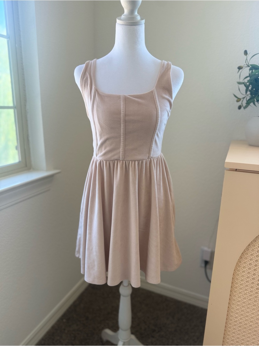 American Eagle Blush Pink Fit & Flare Skater Dress XS